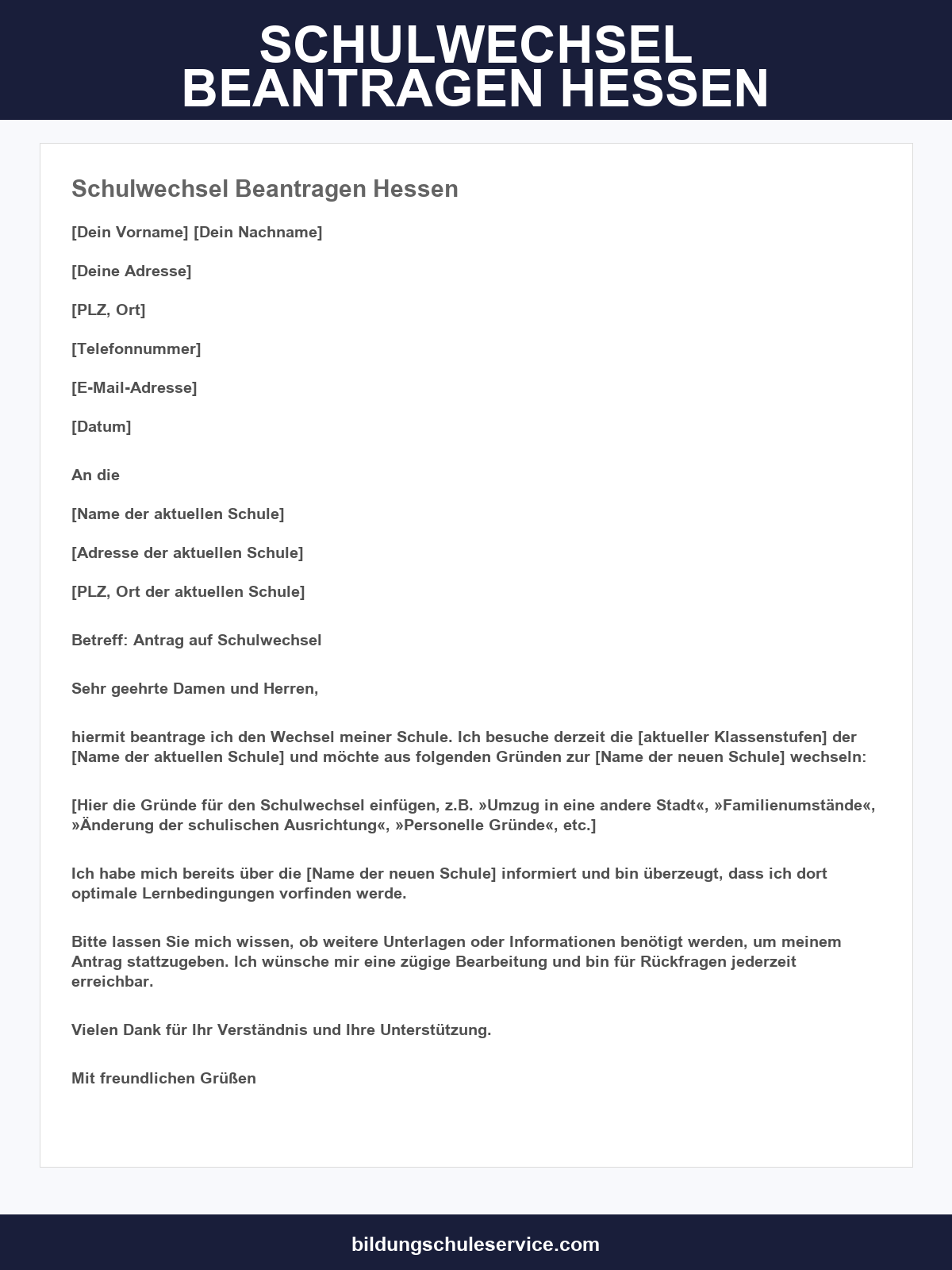 Schulwechsel Beantragen Hessen